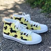 S Halloween Scary Zombie Head Men's Fashion Canvas Vulcanized High Top Sneakers Casual Breathable Lace Up Flats Shoes 4