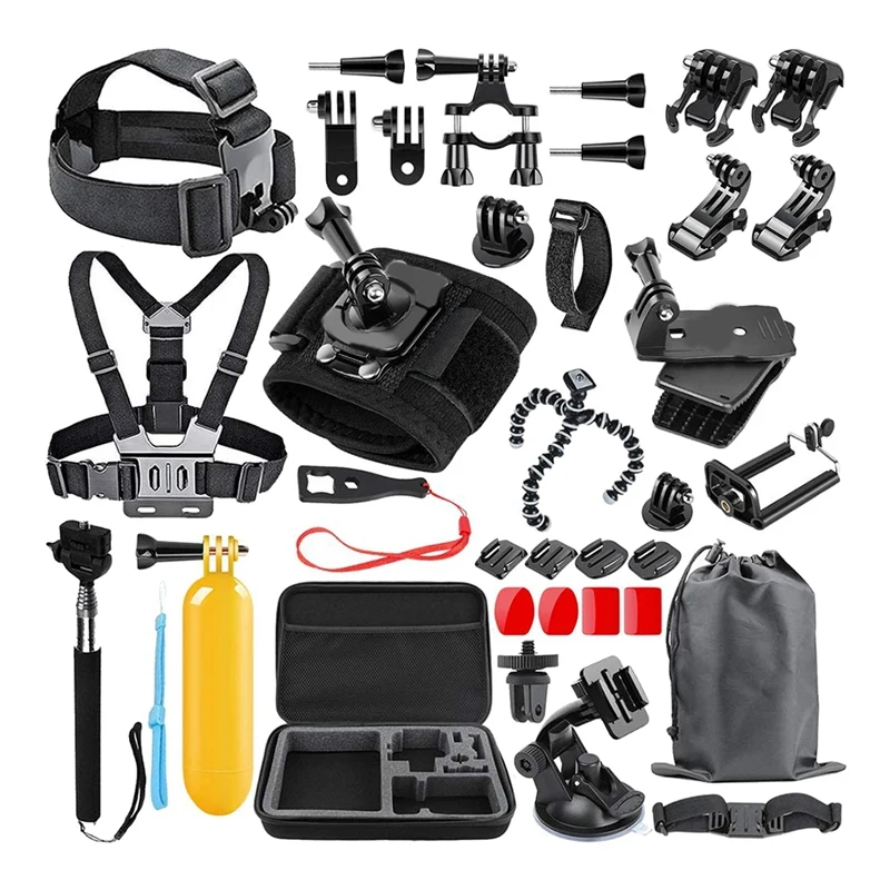 Kit Di Accessori Per Action Cam 48 In 1 Per Gopro Hero 10 9 8 Max 7 6 5 4 3 3 + 2 1 Insta360 Akaso Campark Action Camera