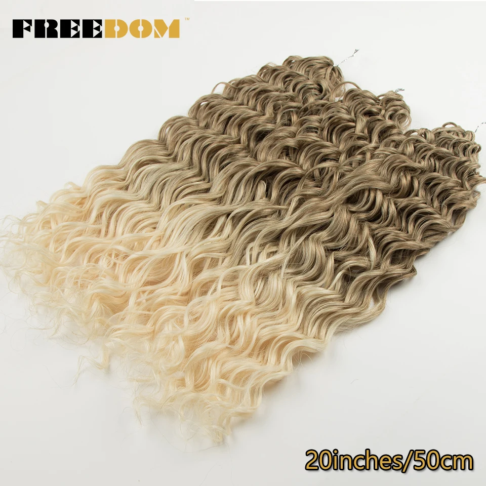 Synthetisches Haar für Tiefe Wellen und Twist-Crochet-Zöpfe, Omber Lockiges Haar, Hochtemperaturfaser für Flechtfrisuren und Haarverlängerungen – Detail 2