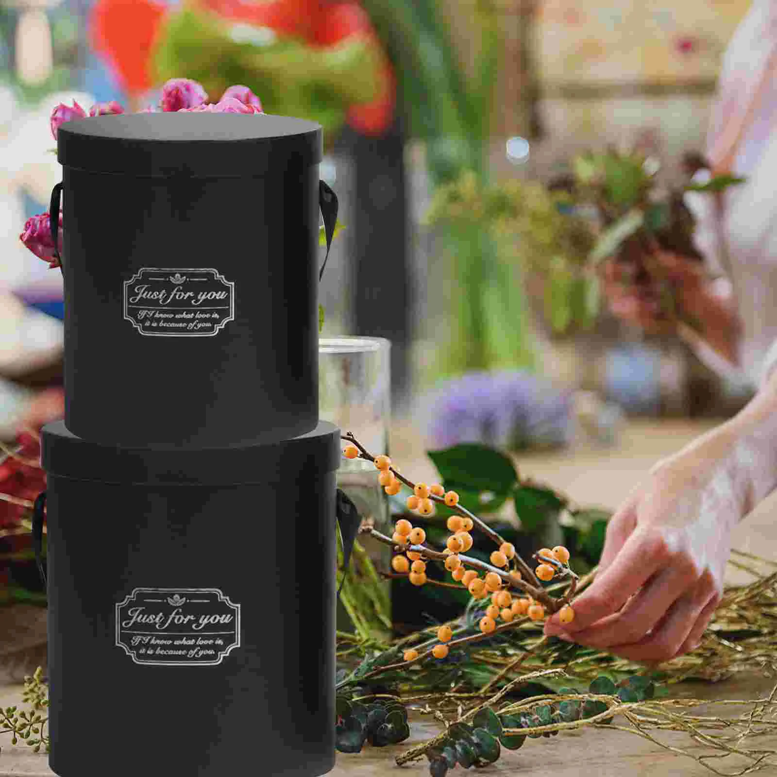 

3pcs Floral Arrangements Flower Box Round Box for Proposal Wedding Birthday