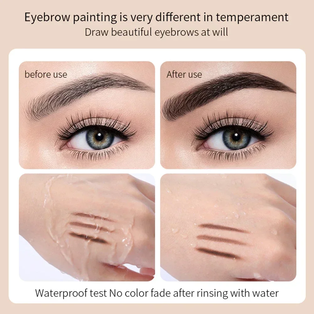 3-color Private Label Eyebrow Pencil Custom Bulk Double Head Automatic Extremely Fine Waterproof Sweat Resistant Makeup Beauty 5