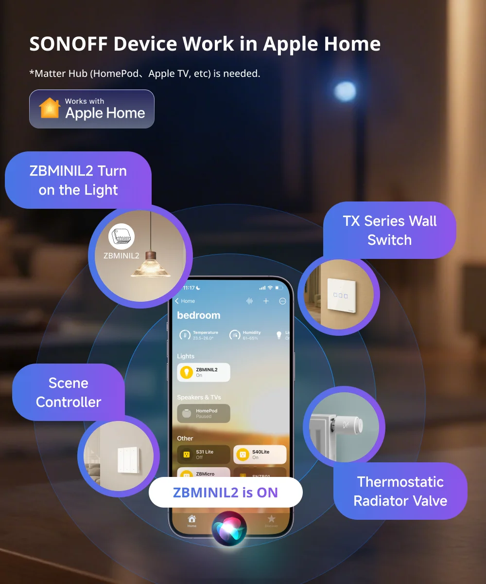 SONOFF ZB Bridge-U Zigbee Bridge Ultra Smart Matter Gateway Zigbee 3.0 Multi-Mode-Unterstützung 256 Geräte Funktioniert mit Alexa Apple Home – Detail 3