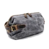 Canvas And Leather Men Toiletry Bag Water-resistant Dopp Kit For Travel Large Capacity Toiletries Bag Kit Functional Travel Bag 3