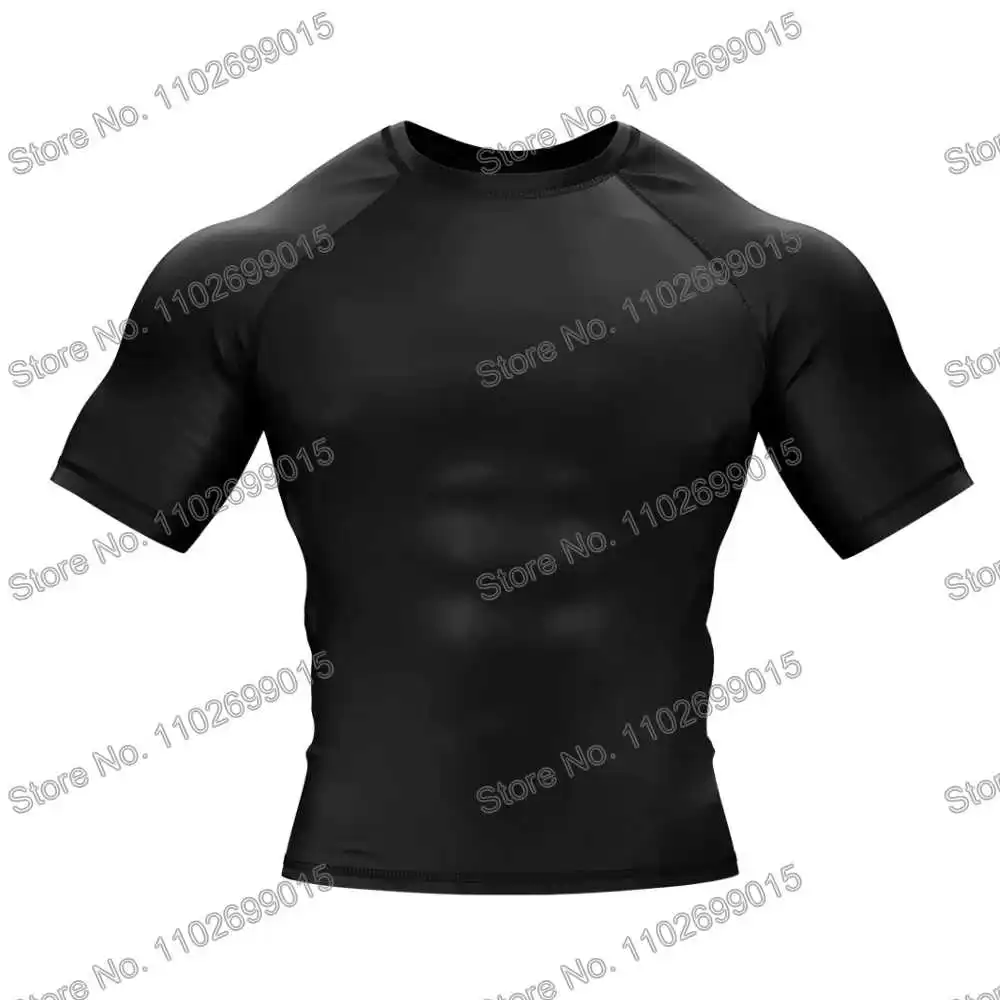 Surfing Clothing BJJ MMA Men Rash Guard Short Sleeve UV Protection Diving Swimwear Summer Beach Tights Women GYM Tops