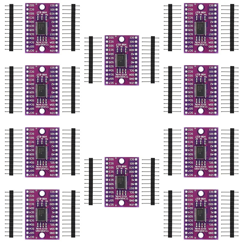Ardu Ino용 TCA9548A I2C IIC 멀티플렉서 브레이크아웃 보드 모듈, 8 채널 확장 개발 보드, 10 개