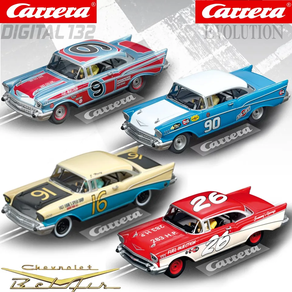 Coche De Carreras A Escala Carrera Coche De Slot Carrera 1/32 Chevrolet Bel Air 1957, Edición Evolution, Nuevo Circuito Carrera Go