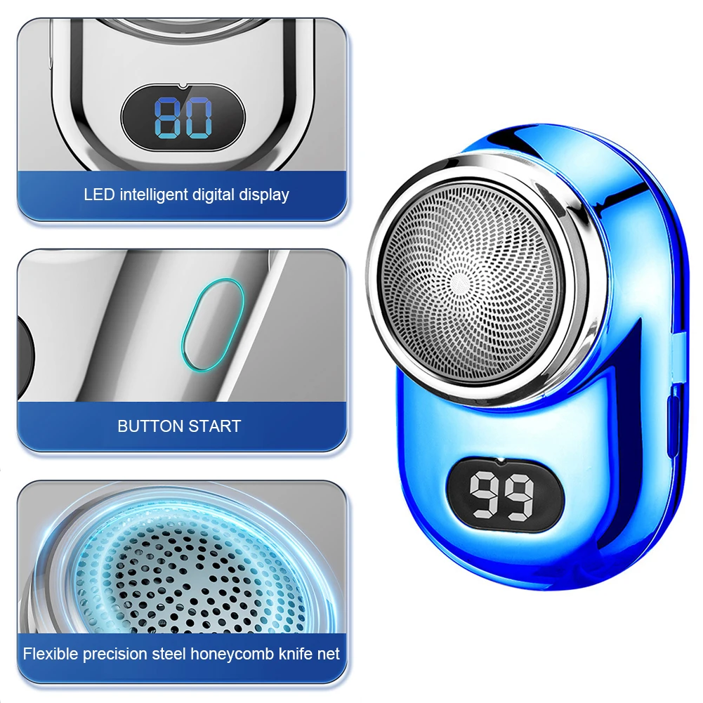 Mini Razors Shaver For Men Pocket Size Hair Cutting Machine For Home Use