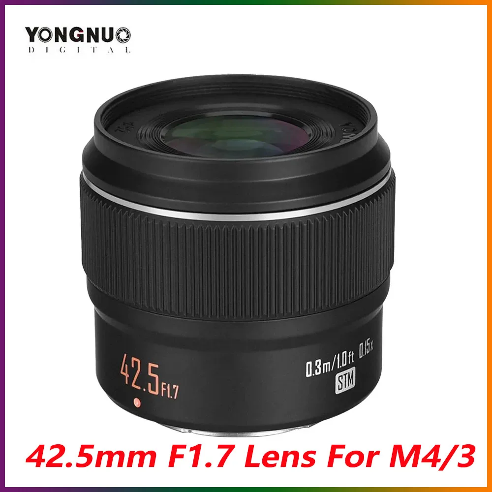 Yongnuo Yn 42,5 Mm 42.5Mm F1.7M Ii Lensa Kamera F1.7 Untuk M4/3 Dudukan Panasonic Kamera Olympus Mirrorless Fokus Otomatis