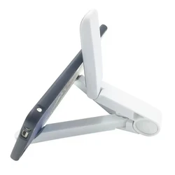 Universal Folding Tablet Holder - Adjustable Stand for Tablets and iPad Accessories (White)