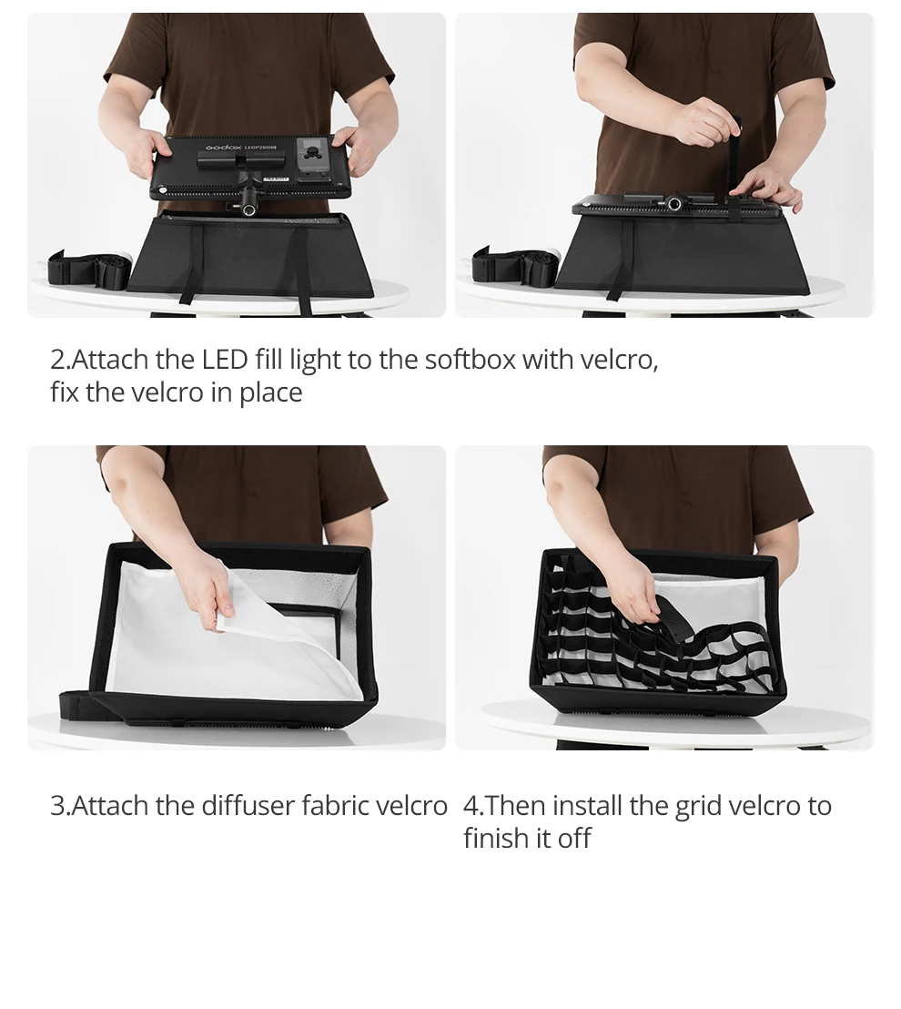 LEDP260C LED Video Soft Light Diffuser Honeycomb Grid Softbox for LED Video Lig