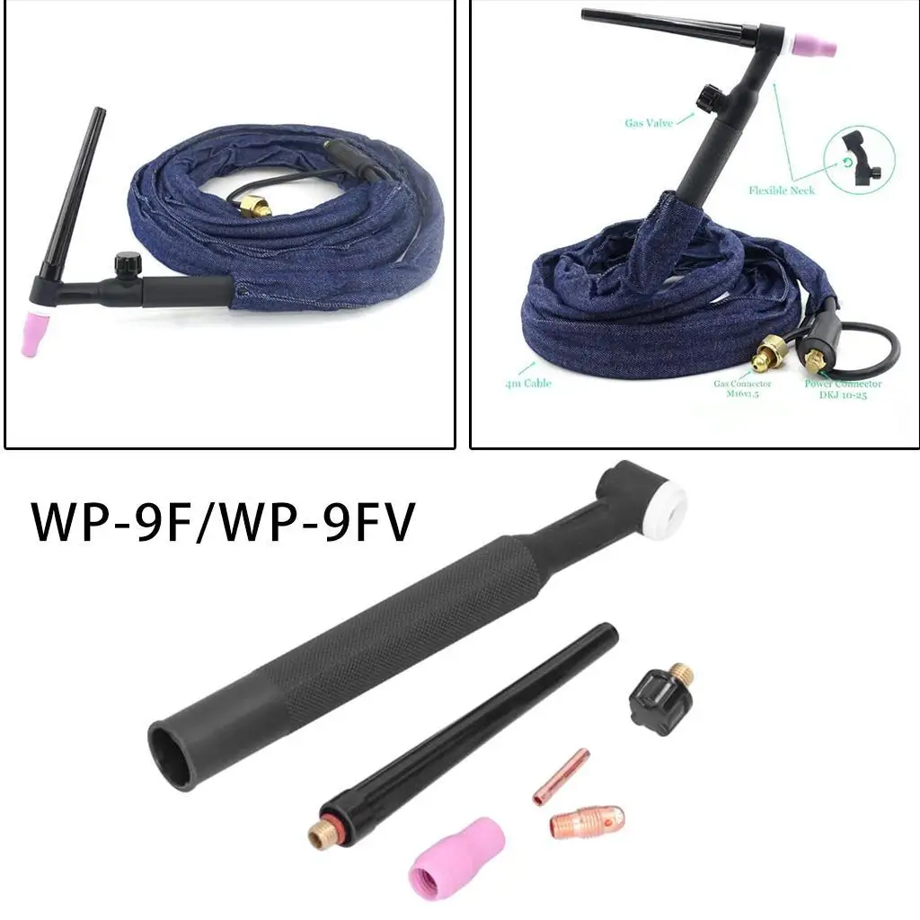 WP-9 Argon Gas TIG Welding Torch Head Accessories Kit, 12, Air Cooling, Electrical Welding Tools 2