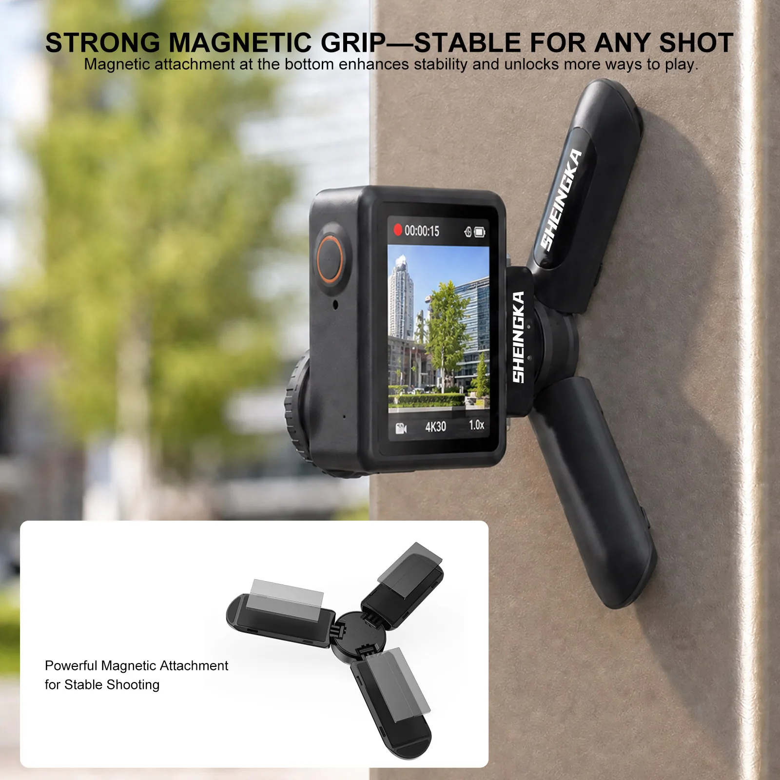 Magnetic Mini Tripod - Compact Metal Desktop Stand
