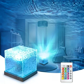 16Colors Ocean Wave Aurora Projector Light Touch LED Night Light Remote Dimmable Auto Rotating USB Powered Gift Party Decoration 1