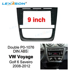 Fits 9 inch Car Fascia Trim Kit For VW Voyage Golf 6 Saveiro 2008-2012 Audio Fitting Dash Panel Fascias Double Din Car Dvd Frame