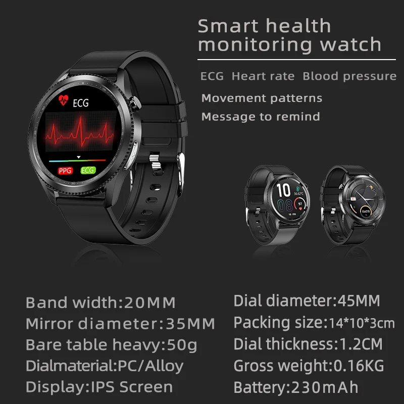 

Montre connectée, Bluetooth, NFC, moniteur de fréquence cardiaque et de pression artérielle, compteur de mouvement électronique