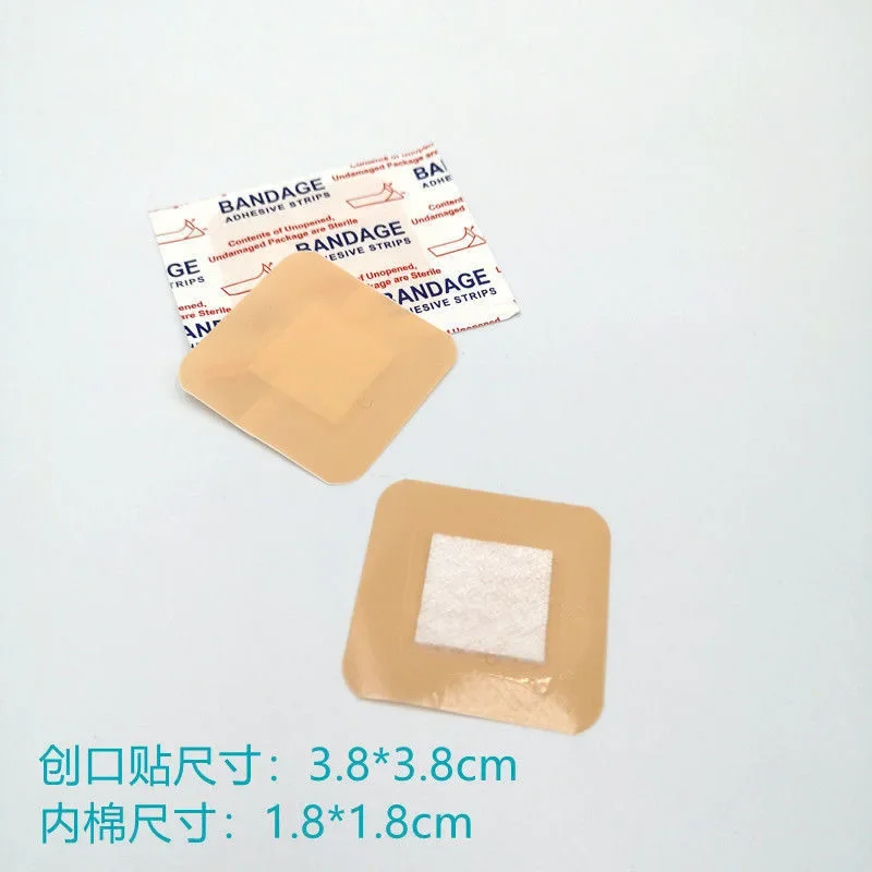 

100pcs/set Square Shape Band Aid First Aid Skin Patches Hemostatic Medical Strips Breathable Adhesive Bandages Woundplast