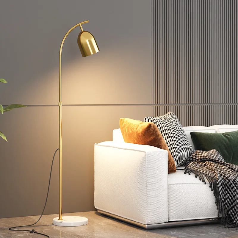 

Nordic living room LED floor lamp Modern black gold bedroom bedside sofa lamp Adjustable lighting floor lamp