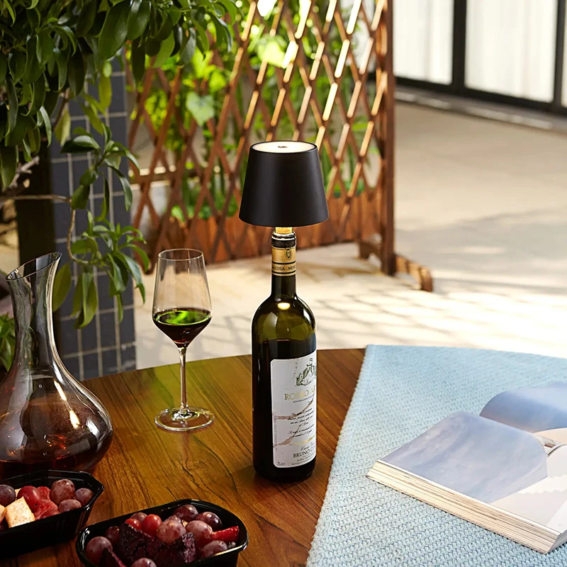 

LED Rechargeable Table Lamp Dimmable Bottle Lamp Wireless Touch Table Lamp for Indoor and Outdoor for Family Restaurant Bar