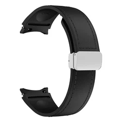 Premium Leather - Silicone Sport Band Bracelet - Universal Fit - Watch 4 Series (B - S)