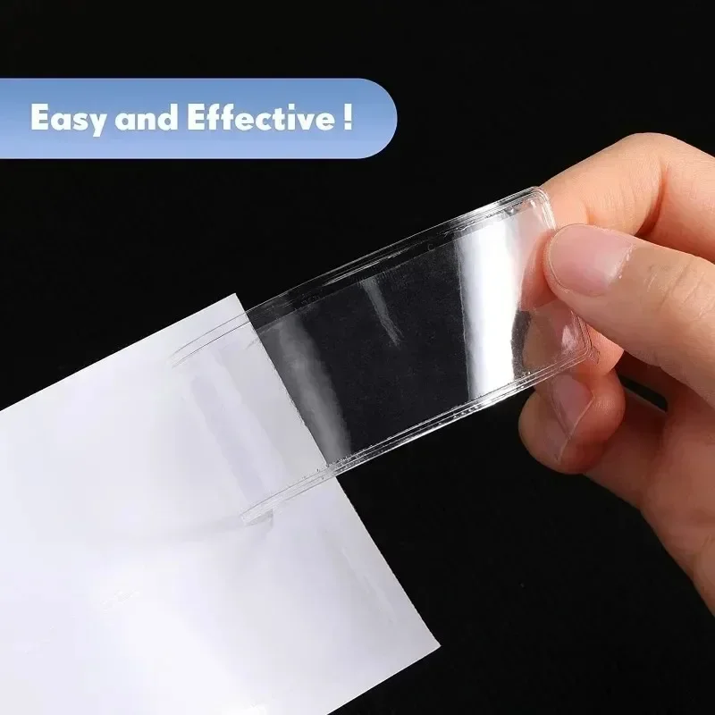 Clear Self-Adhesive Label Holders for Office and DIY Organization