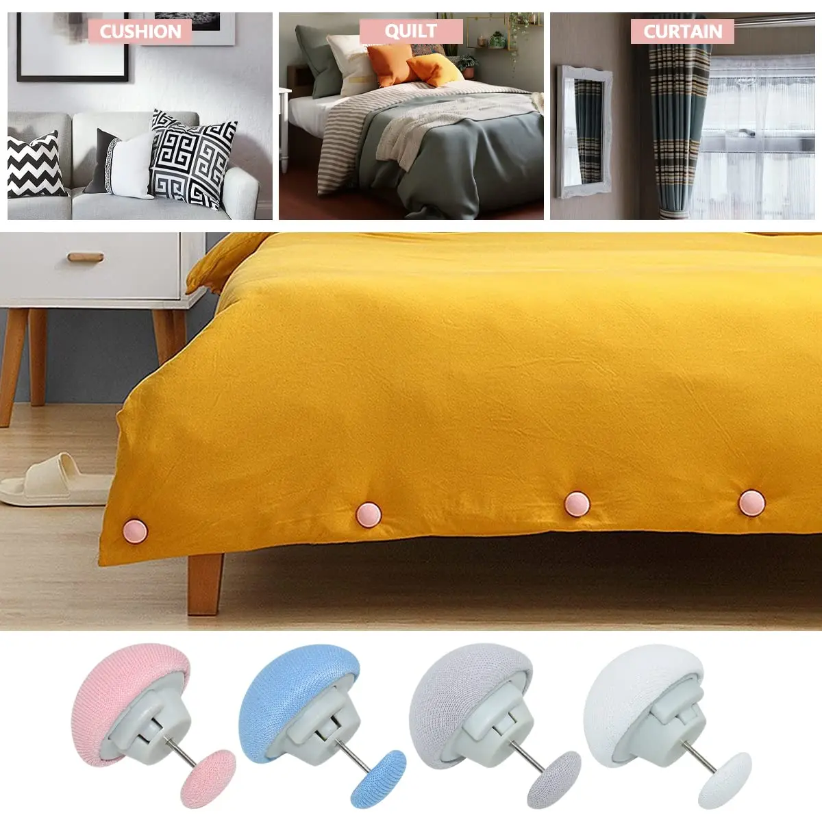 Quilt Fixer Bed Sheet Quilt Clip One Key To Easy Unlock Duvet Cover Fastener Clip Anti-Slip Blanket Buckles bed sheet holder bed sheet clips sheet clips