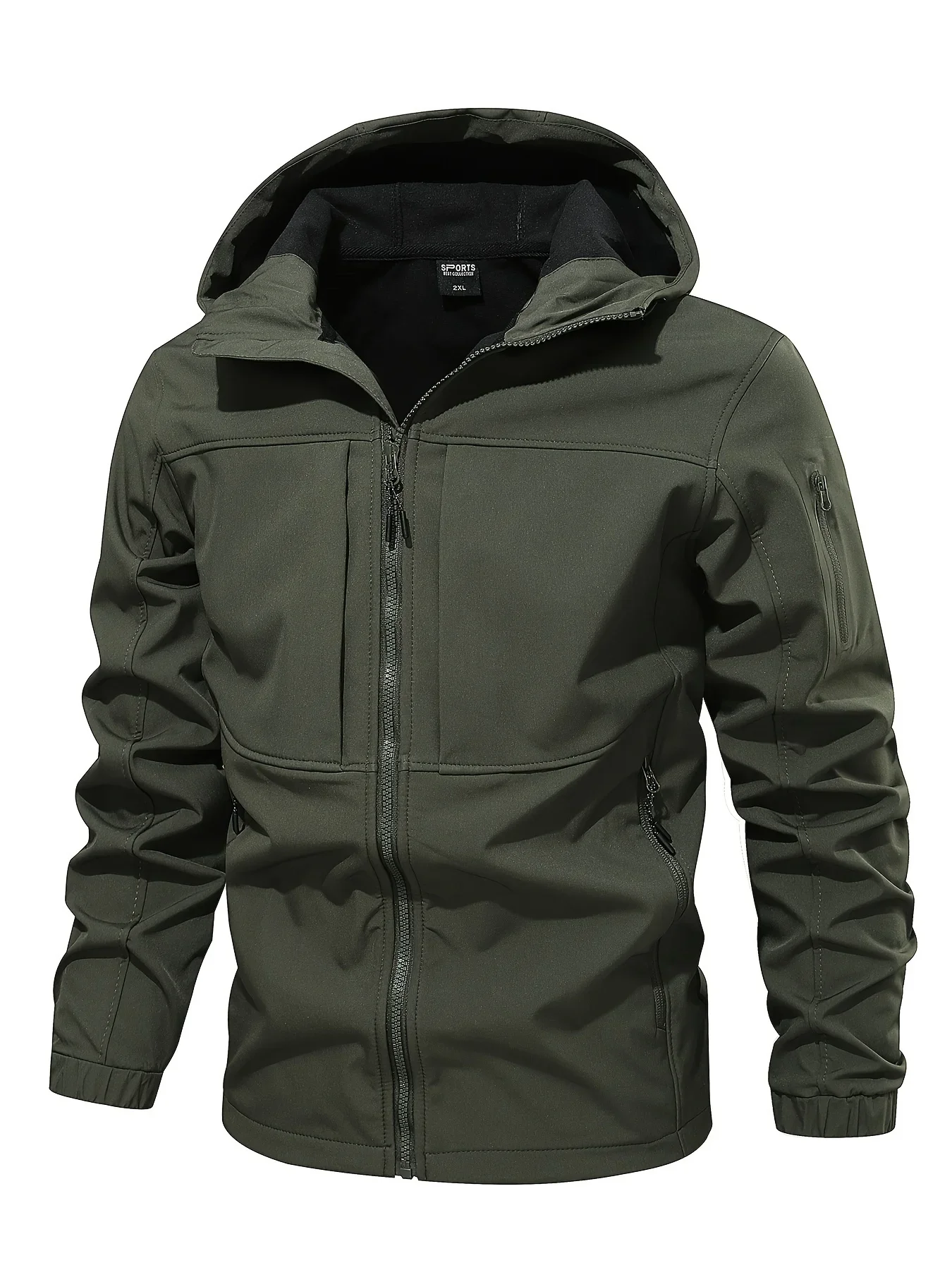 Trench Coat Casual Jacket Hooded Jacket Top Coat Man Motorcycle Camping Military Sport Techwear Windbreaker Heating