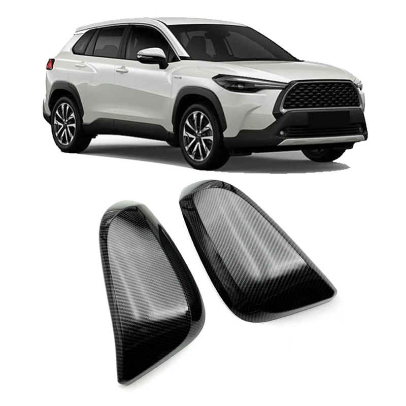 

Боковые зеркала заднего вида из АБС-углеволокна, Накладка для Toyota Corolla Cross SUV 2020 2021