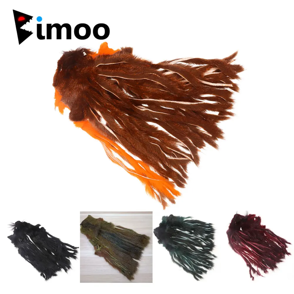 

Bimoo 2mm-3mm Pre-cut Soft Pine Squirrel Stripes Fur Fly Tying Material Narrow Zonker Strips for Streamers Leech nymphs