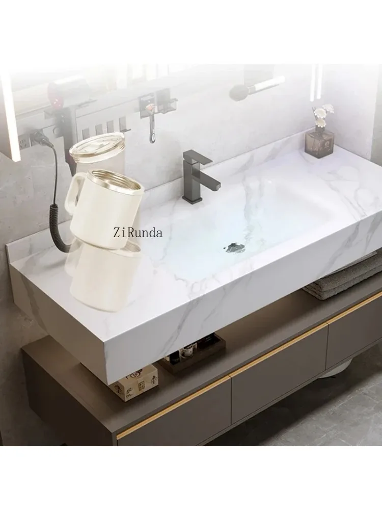 Simplicity Bathroom Cabinet Wall-mounted Design Vanity with Sink Mirror Cabinet Fashion Home Furniture Mobile