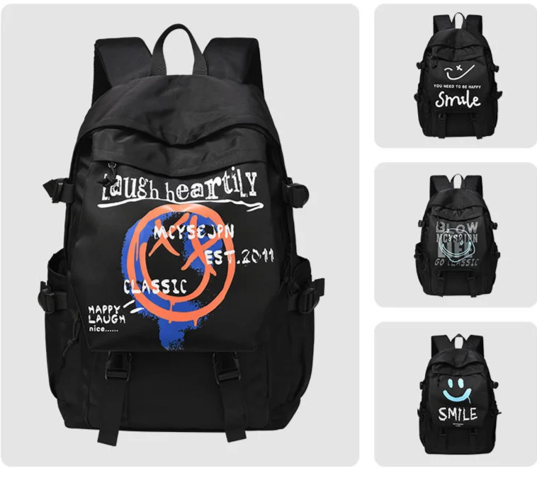 Neue koreanische Version des modischen Computer-Mittelschülers, großer, lächelnder Rucksack für Männer und_voghion.com