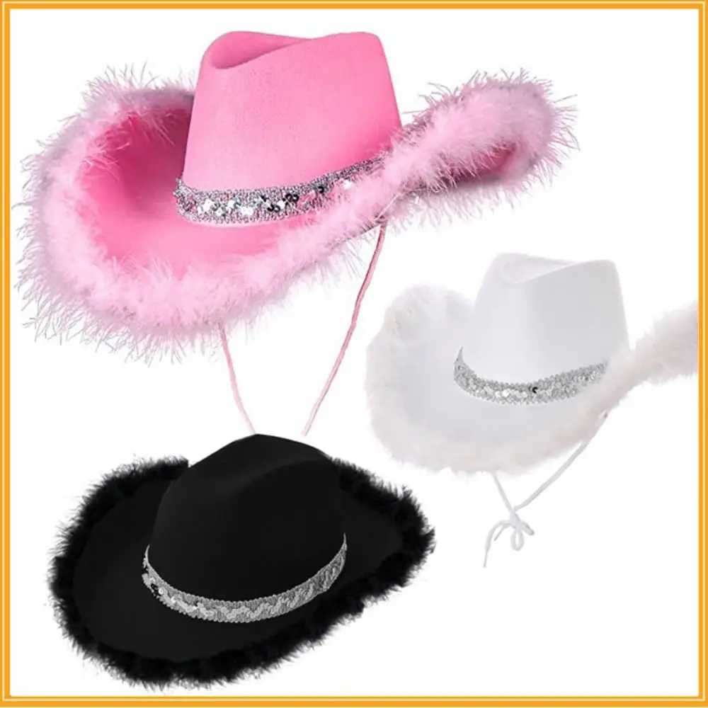 

Fashion Sequin Performance Cowboy Accessory Costume Party Sequin Cowgirl Hats Cowboy Hat Cowgirl Hat Bachelorette Party Hat