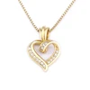 Nidin – collier avec pendentif en forme de cœur pour femmes, Design créatif en spirale, chaîne de clavicule, ras du cou, mignon, bijoux en Zircon
