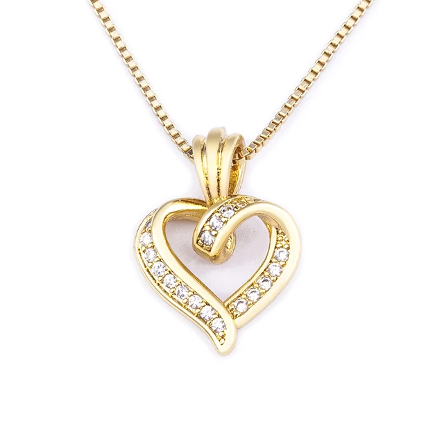 Nidin – collier avec pendentif en forme de cœur pour femmes, Design créatif en spirale, chaîne de clavicule, ras du cou, mignon, bijoux en Zircon