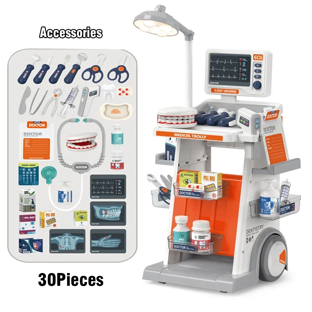 Doctor Kit for Kids Pretend Doctor Nurse Playset for Toddlers Hospital Station Stethoscope Role Play Toy for Girls Boys