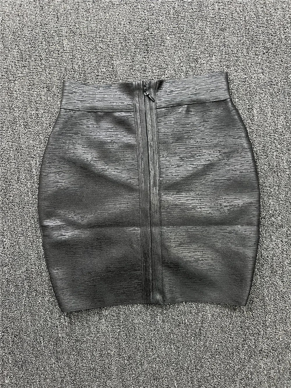 40CM Mini Short Elastic Bronzing Bandage Skirt Women Sexy Bodycon Asymmetric Pencil Skirts High Street Going Out Club Party 6