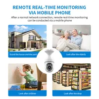 Caméra IP WiFi en forme d'ampoule 1080P, moniteur bébé sans fil, suivi IA, surveillance vidéo de sécurité, caméra pour animaux domestiques, caméra d'intérieur E27 3