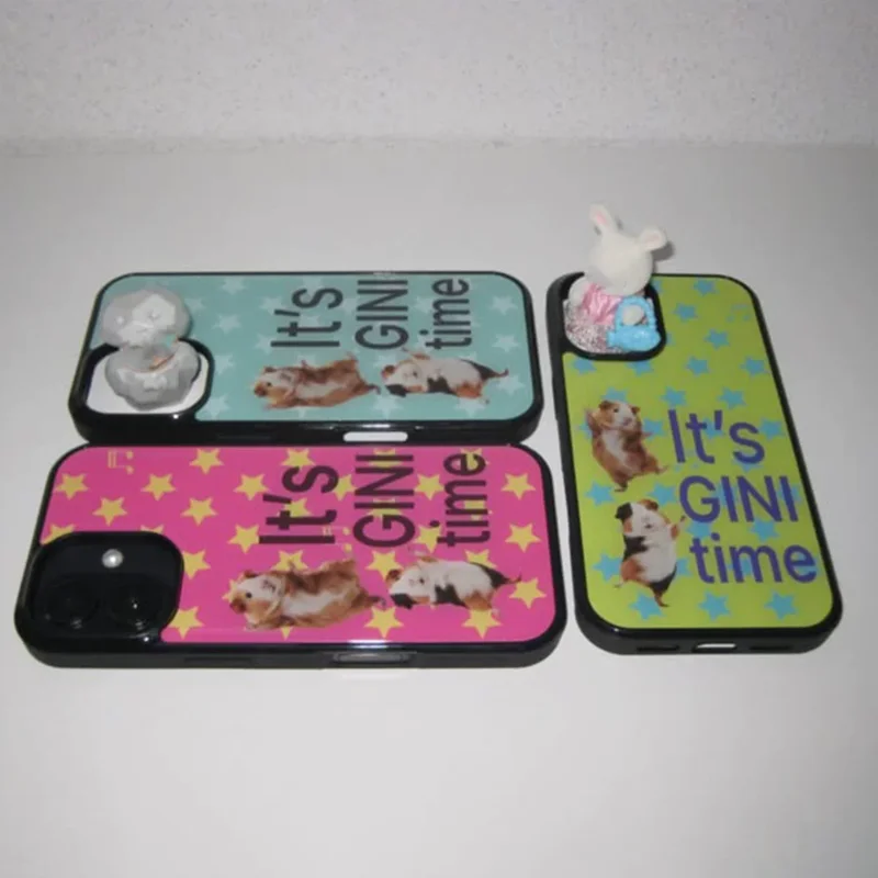 Dancing Guinea Pig Star Mint Blue Phone Case