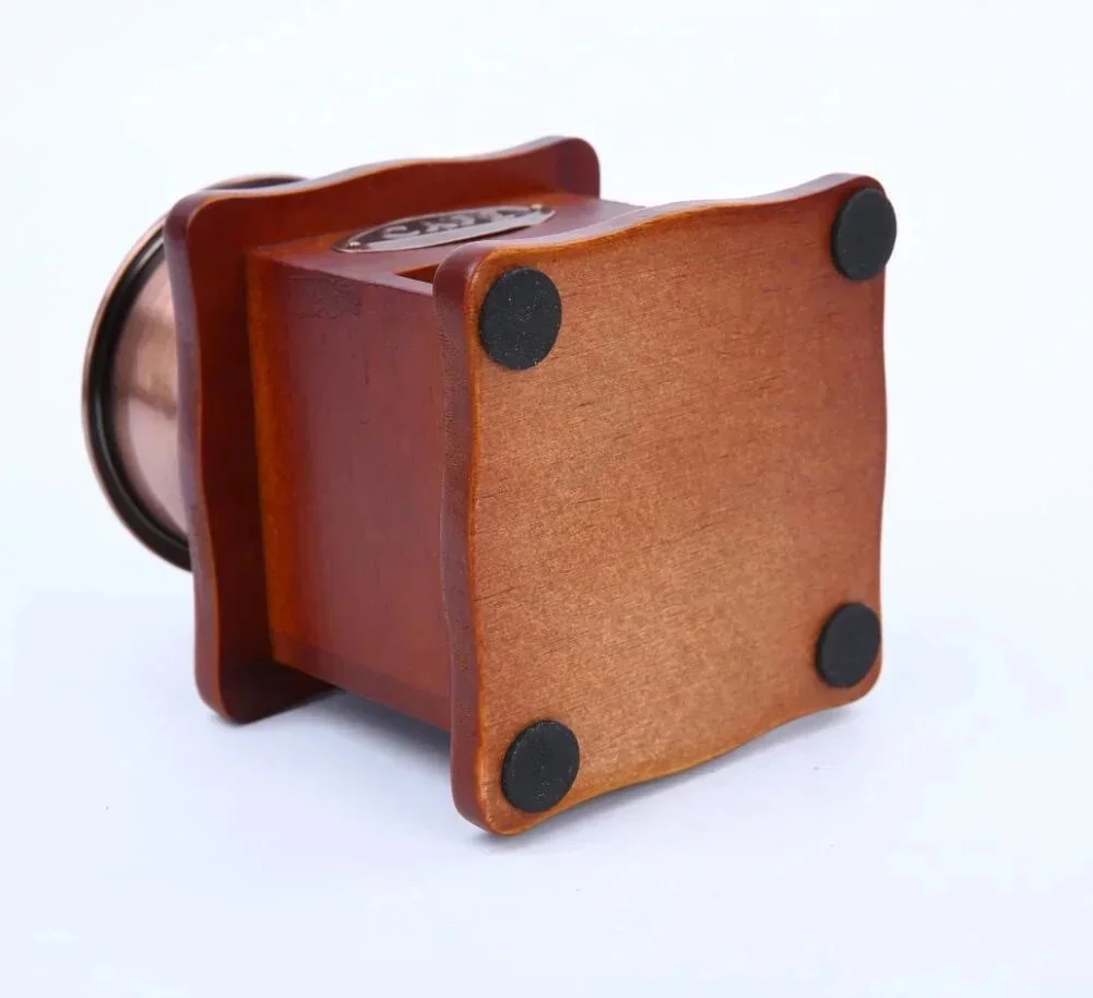 Small Exquisite And Compact Bean Grinder Household Wooden Hand Cranked Coffee Grinder Grinding Adjustable Thickness 4