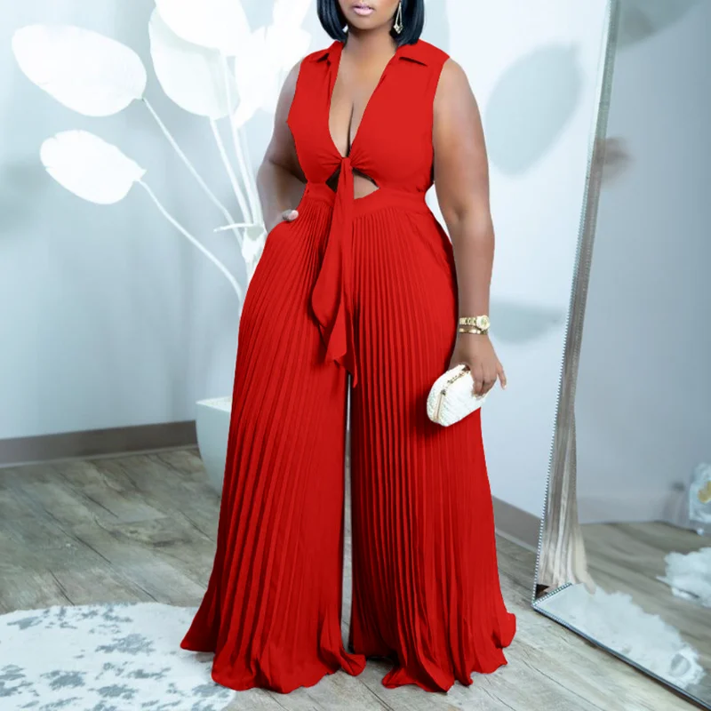 Комбинезон женский плиссированный