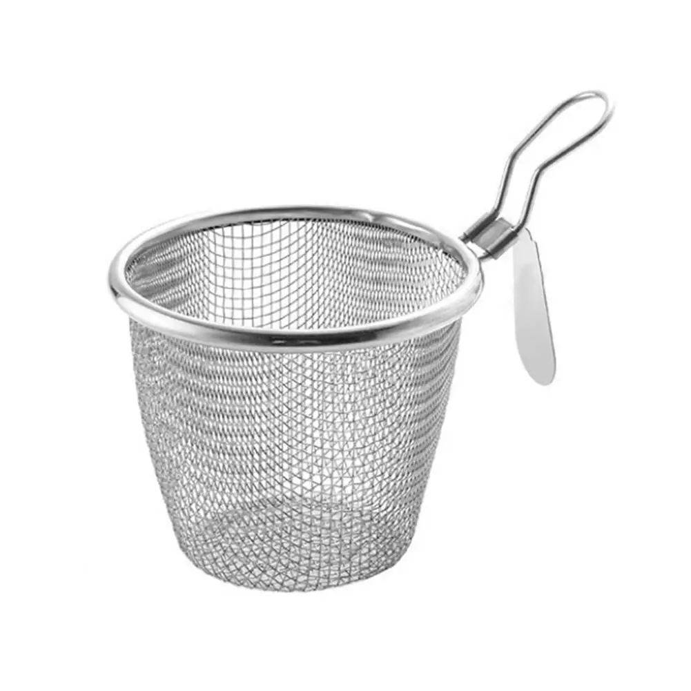 Description Picture 3 of itemStainless Steel Mesh Net Strainer Basket Colander Hot Pot Boil Food Colander To Strain Rinse Fry Steam Cook Vegetables Pasta