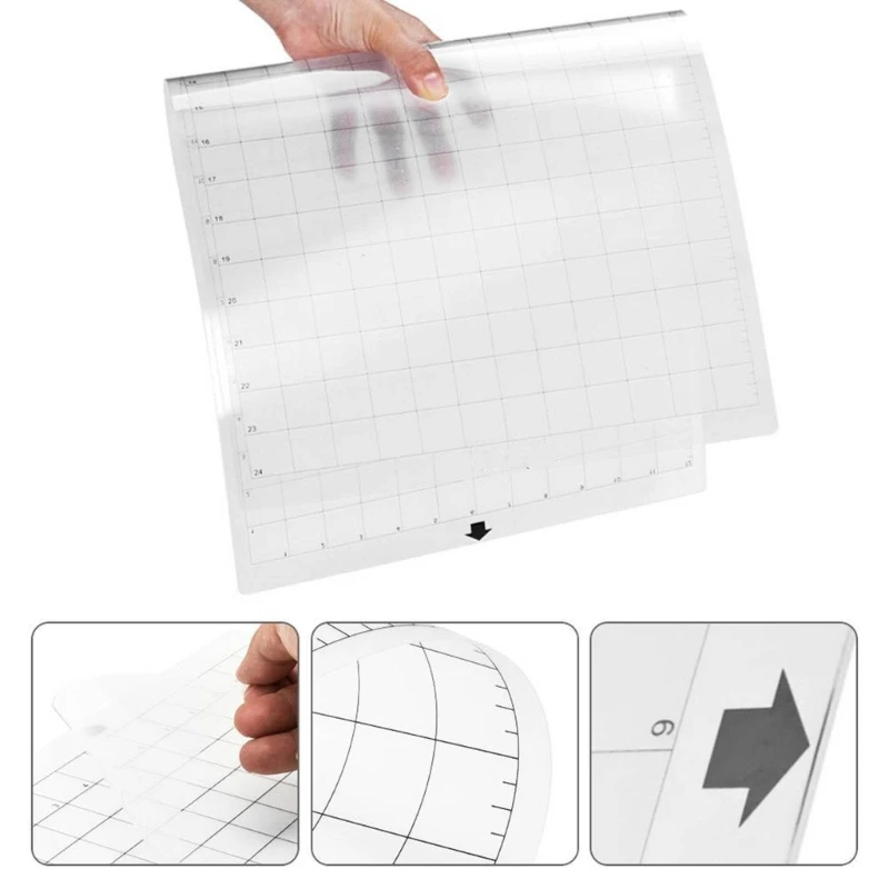 3 Sheets Cutting Mats for Silhouettes Portrait Scrapbooking Adhesive Cutting Mats Replacement Cut 8x12 in Cut