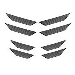 8 - Piece Car Bumper Lip Protector Set - Universal Diffuser Spoiler Wing Guards (Set carbon)