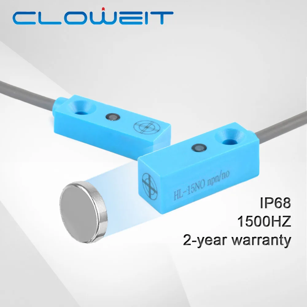 Cloweit 15mm 20mm Micro Hall Effect Sensor Proximity Switch Ip68