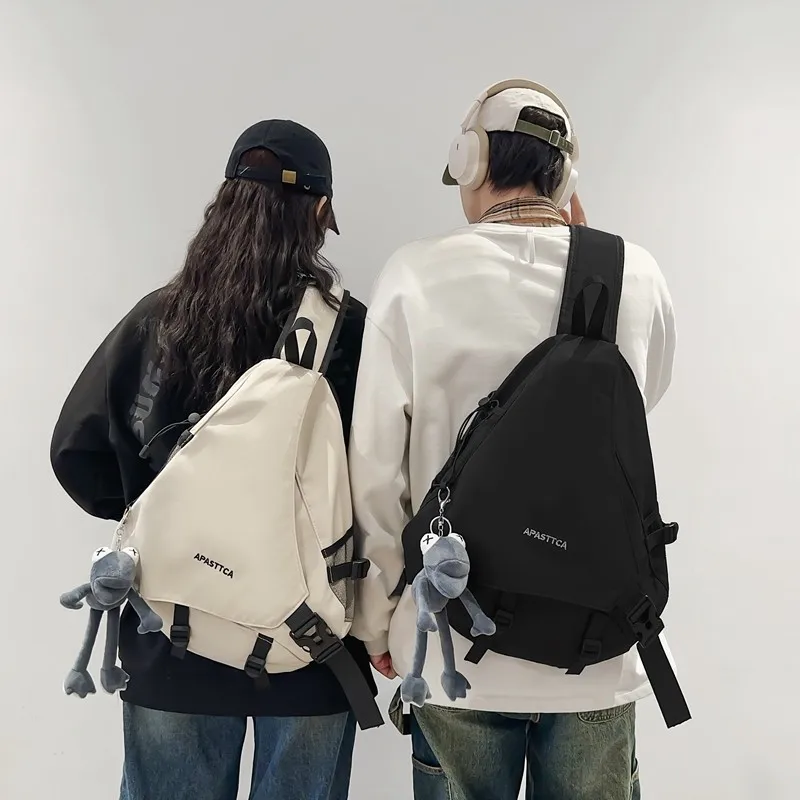 

2024 New Chest Bag Men's Crossbody Bag Multi Functional Casual One Shoulder Backpack Large Capacity Couple Style Bolsa