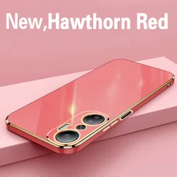 Luxury Square Plating Silicone Phone Case - Elegant Back Cover s for Infinix Hot 20s (Red 6D)