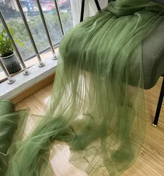 Avocado Green Soft Mesh Dress with Wedding - Inspired Design - 20M (Vintage green)