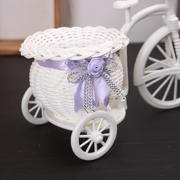 Tricycle Shaped Flower Basket Wedding Party Ceremony Decoration Bike Flower Storage Container Blue 5