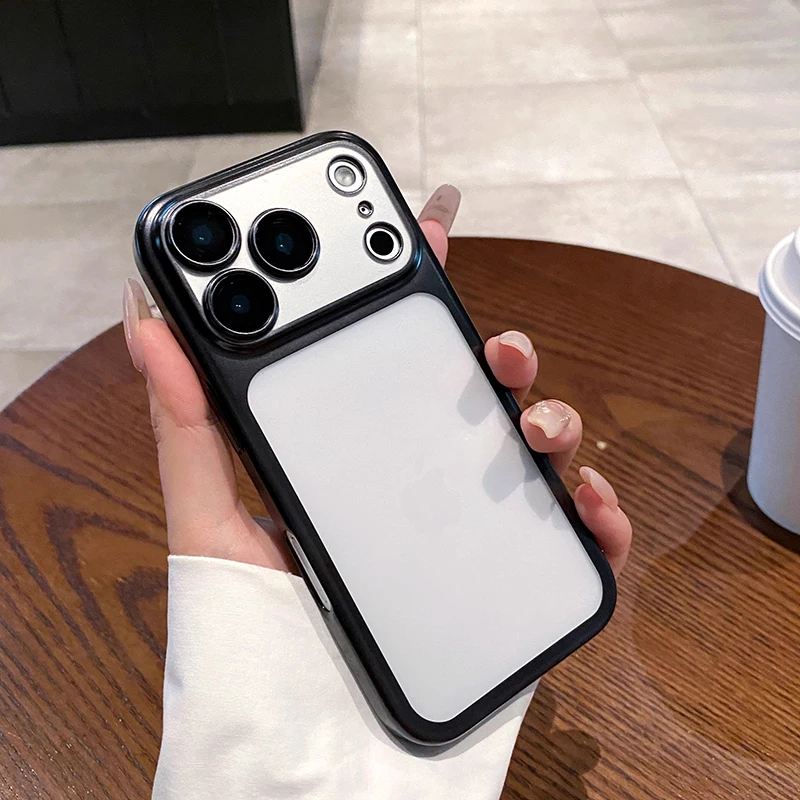 Luxury Matte Hard PC Ultra Slim Shockproof Phone Case with Frosted Finish and Camera Protector