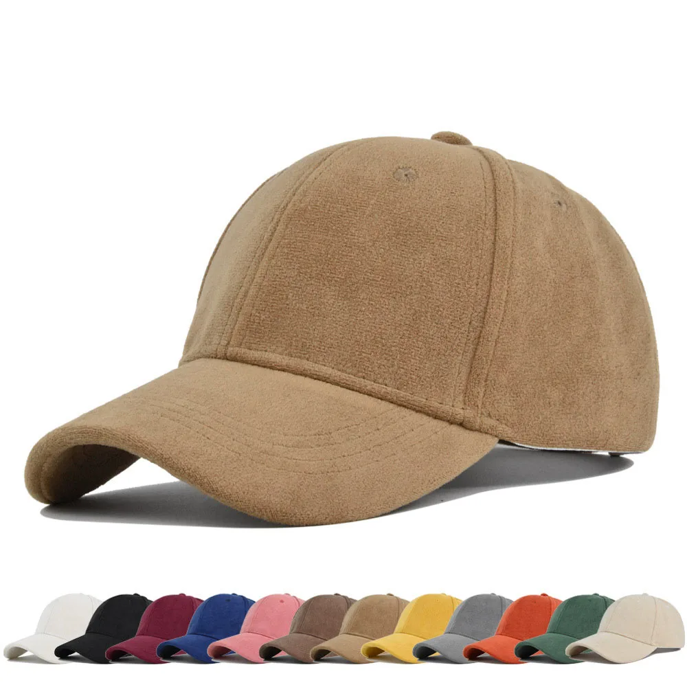 

New Autumn Winter Suede Baseball Cap for Men Women Fashion Snapback Street Hip Hop Caps Ladies Adjustable Brand Gorra Cap Unisex
