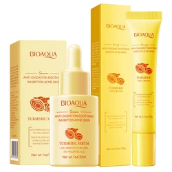 BIOAQUA Turmeric Radiance Skin Care Set - Anti - Aging & Moisturizing Facial Kit (Turmeric)
